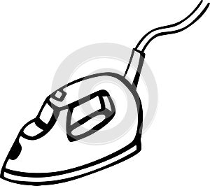 electric steam iron vector illustration