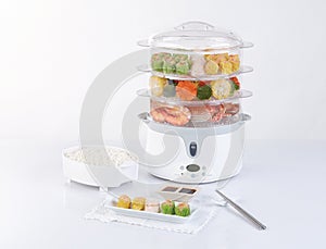 Electric steaming pot