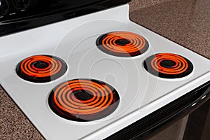Electric Stove With Four Burners photo
