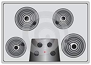 Electric stove four element
