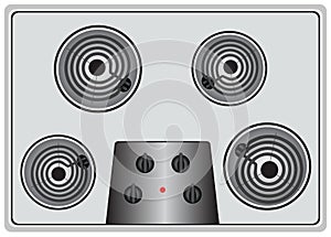 Electric stove four element photo