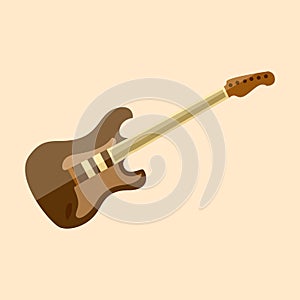 Electric Stratocaster Guitar Vector Illustration Graphic
