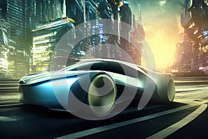 Electric supercars, futuristic car design, modern sports car photo
