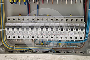 The electric swichboard with the wires