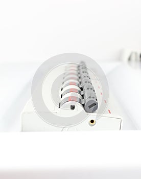 Electric switch on the control panel