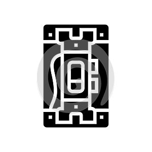 electric switch electrical engineer glyph icon vector illustration