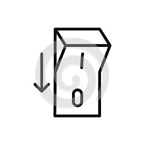 Electric switch icon symbol on white background