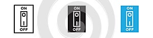 Electric switch icon vector