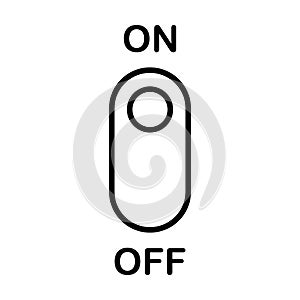 Electric switch outline icon vector. Power off linear style sign toggle switch off position for graphic design, logo, web site,