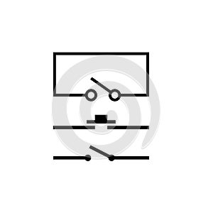 electric switch vector icon element  sign design