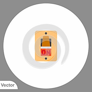 Electric switch vector icon sign symbol
