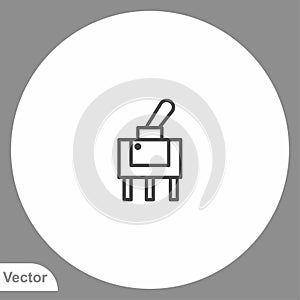 Electric switch vector icon sign symbol