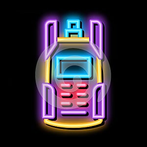 electric tester cable neon glow icon illustration