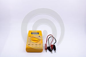 Electric tester on white background Isolated graphic resource for electrician, electromechanic, sale of DIY tools, or tool for ele