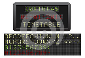 Electric timetable.