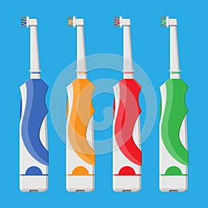 Electric toothbrush in different colors.