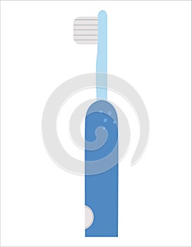 Electric toothbrush icon isolated on white background. Vector tooth care tool. Element for cleaning teeth. Dentistry equipment