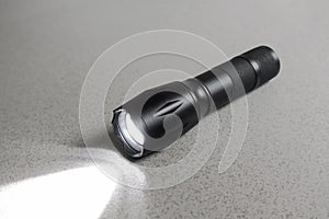 led Electric torch beam on ground