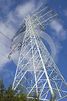 Electric Tower with high voltage cable