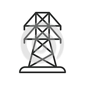 Electric tower, in line design. Electric tower, Power transmission, High voltage, Electrical grid, Transmission line on