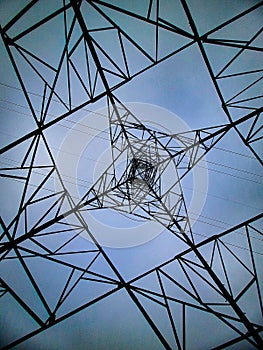 Electric tower in pattern photography, to be used as wallpaper and commercial purposes