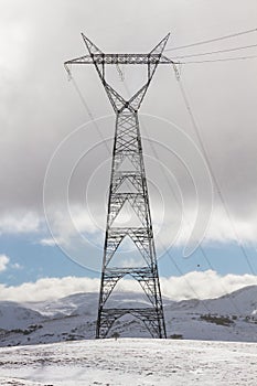 Electric Tower in the Snow photo