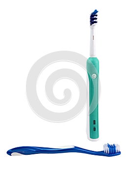 Electric and traditional toothbrushes