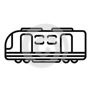 Electric train transport icon, outline style