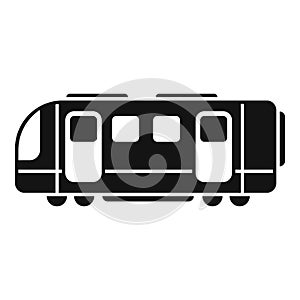 Electric train transport icon, simple style