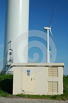 Electric tranformer down of a windturbine