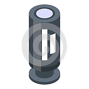 Electric transistor icon, isometric style