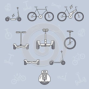 Electric Transport Icons 04