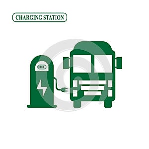 Electric truck charging station