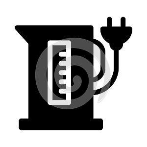 Electric vector glyph flat icon