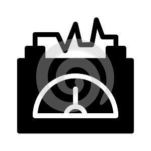 Electric vector glyph flat icon