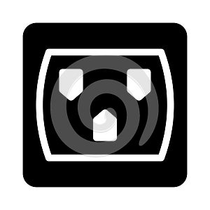 Electric vector glyph flat icon