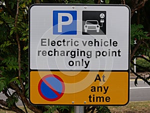 Electric Vehicle Charge Point Sign