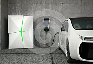 Electric vehicle charging station for home