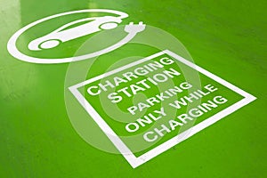 Electric Vehicle Charging Station sign