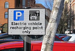 Electric Vehicle Recharging Point sign photo