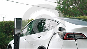 Electric vehicle technology utilized to home charging station. Fastidious