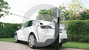 Electric vehicle technology utilized to home charging station. Fastidious