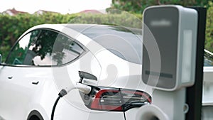 Electric vehicle technology utilized to home charging station. Fastidious