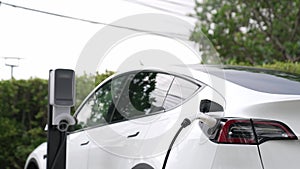 Electric vehicle technology utilized to home charging station. Fastidious