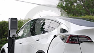 Electric vehicle technology utilized to home charging station. Fastidious