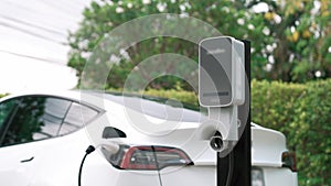 Electric vehicle technology utilized to home charging station. Fastidious