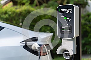 Electric vehicle technology utilized to home charging station. Synchronos