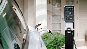 Electric vehicle technology utilized to home charging station. Synchronos