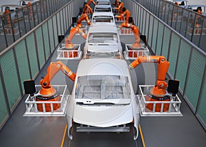 Electric vehicles body assembly line