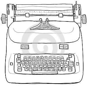 Electric vintage Typewriter art